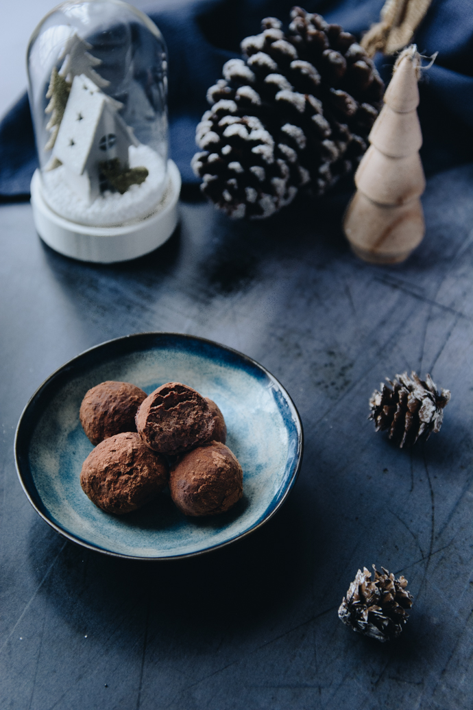 Recette de cadeau gourmand - truffes cacao et marrons