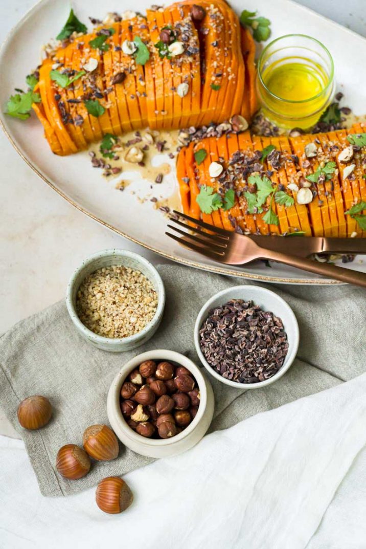 Butternut Hasseback, Au Sirop D'érable, Noisette Et Cacao